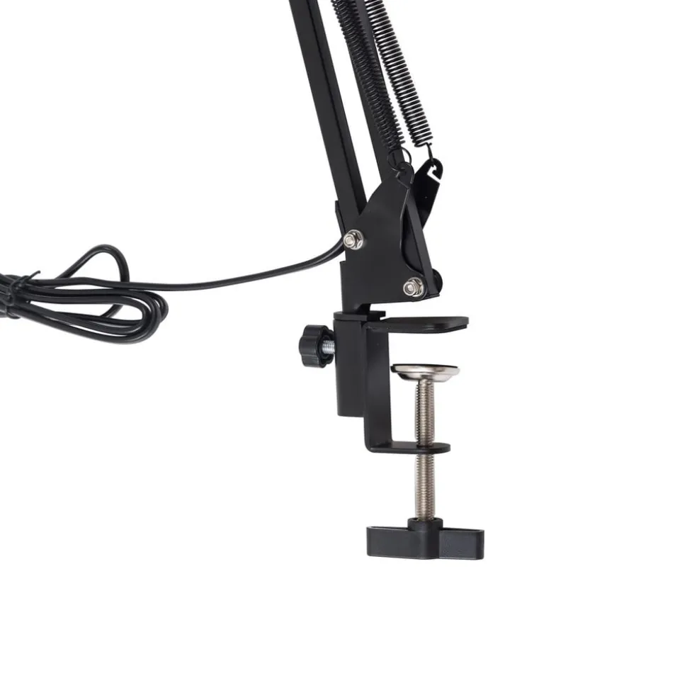 Lindby LED-klemmelampe Undra, sort, metal, justerbar
