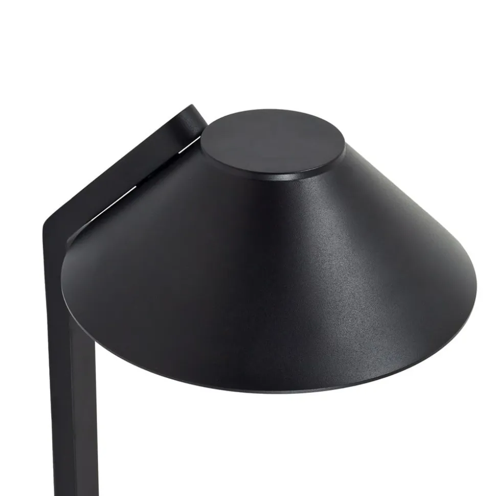 Lindby LED-lampe med jordspyd Capelo, sort, metal, 77 cm