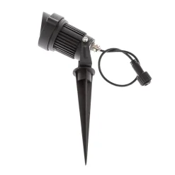 Lindby LED-lampe med jordspyd Malida, sæt med 3, sort
