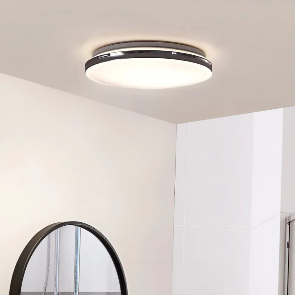 Lindby LED-loftlampe Comora, Ø 35 cm, hvid, IP44, 3000K