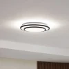 Lindby LED-loftlampe Duala, sort, RGB, CCT, fjernbetjening