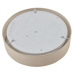 Lindby LED-loftlampe Eilif, stof, hvid, Ø 40 cm, CCT