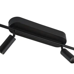 Lindby LED-loftlampe Eldrin, 6 lyskilder, spots, sort
