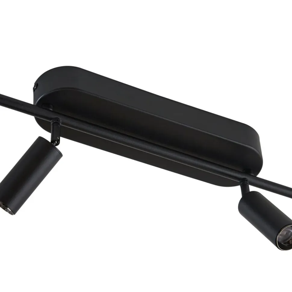 Lindby LED-loftlampe Eldrin, 6 lyskilder, spots, sort