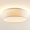 Lindby LED-loftlampe Ellamina, 40 cm, hvid, tekstil