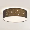 Lindby LED-loftlampe Ellamina, 40 cm, sort, tekstil