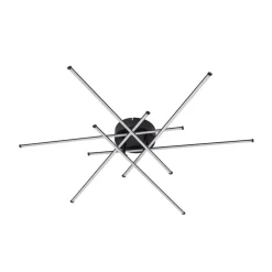 Lindby LED-loftlampe Elviano, Ø 80 cm, sort, 3.000 K