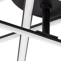 Lindby LED-loftlampe Elviano, Ø 80 cm, sort, 3.000 K