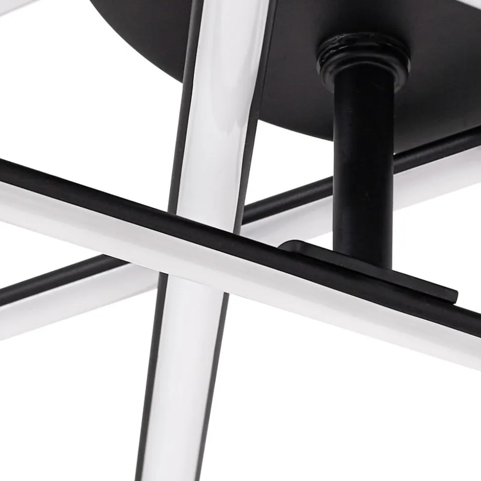 Lindby LED-loftlampe Elviano, Ø 80 cm, sort, 3.000 K