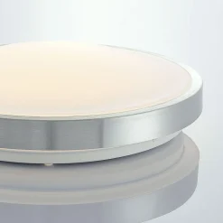 Lindby LED-loftlampe Emelie, Ø 42 cm, aluminiumsfarvet, metal