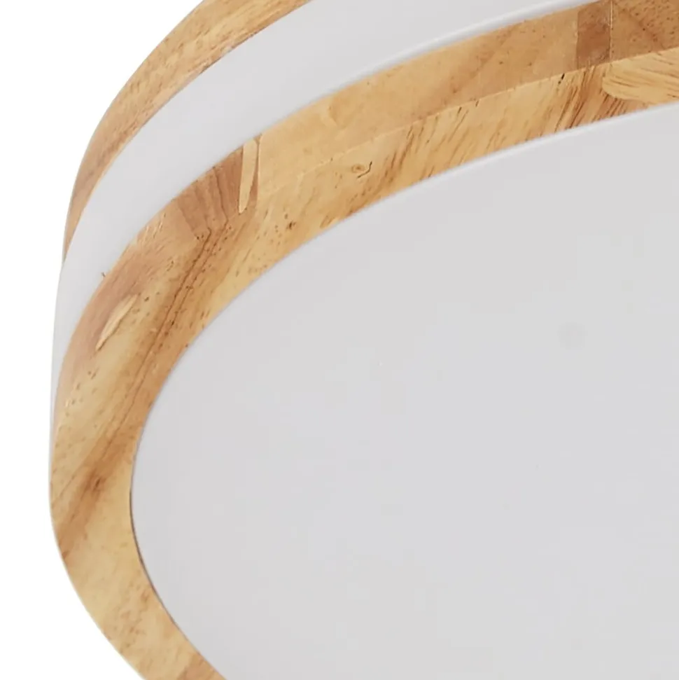 Lindby LED-loftlampe Emiva, Ø 39,5 cm, CCT, træ
