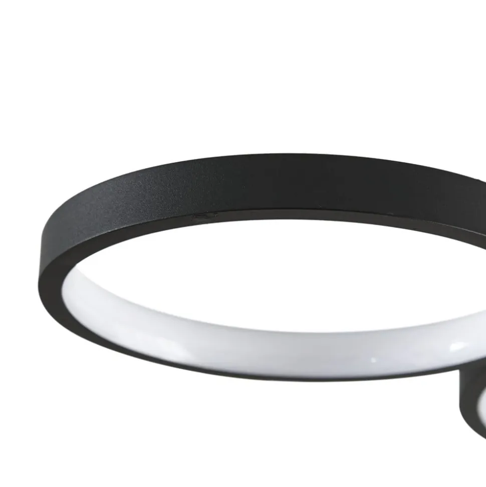 Lindby LED-loftlampe Evengeline, sort, aluminium, 88 cm
