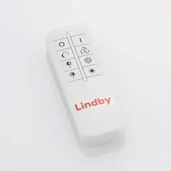 Lindby LED-loftlampe Fjardo, kantet, sølv, CCT, fjernbetjening