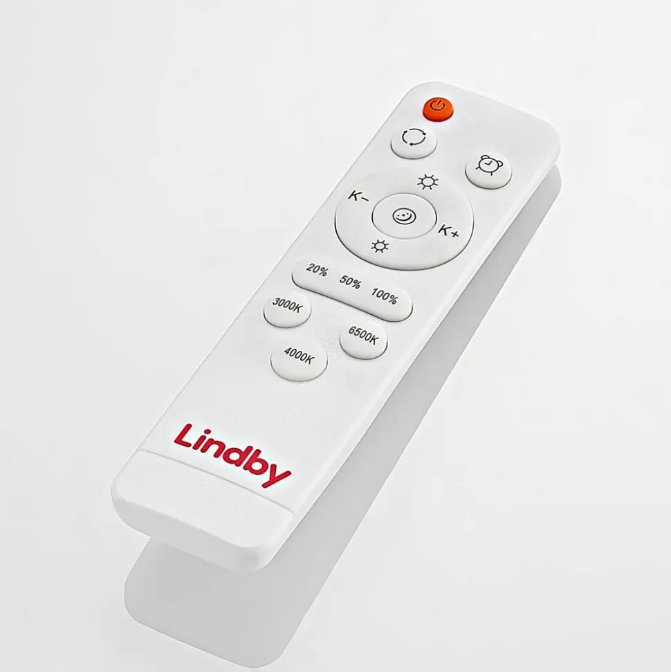 Lindby LED-loftlampe Gracjan, sort, metal, CCT, Ø45cm