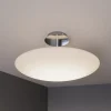 Lindby LED-loftlampe Gunda, hvid, glas, Ø 48 cm, dæmpbar