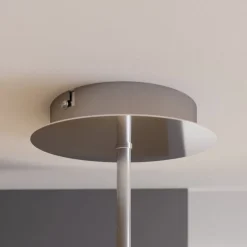Lindby LED-loftlampe Gunda, hvid, glas, Ø 48 cm, dæmpbar