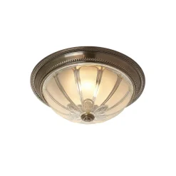 Lindby LED-loftlampe Henja, antik messing, Ø 32 cm, dæmpbar