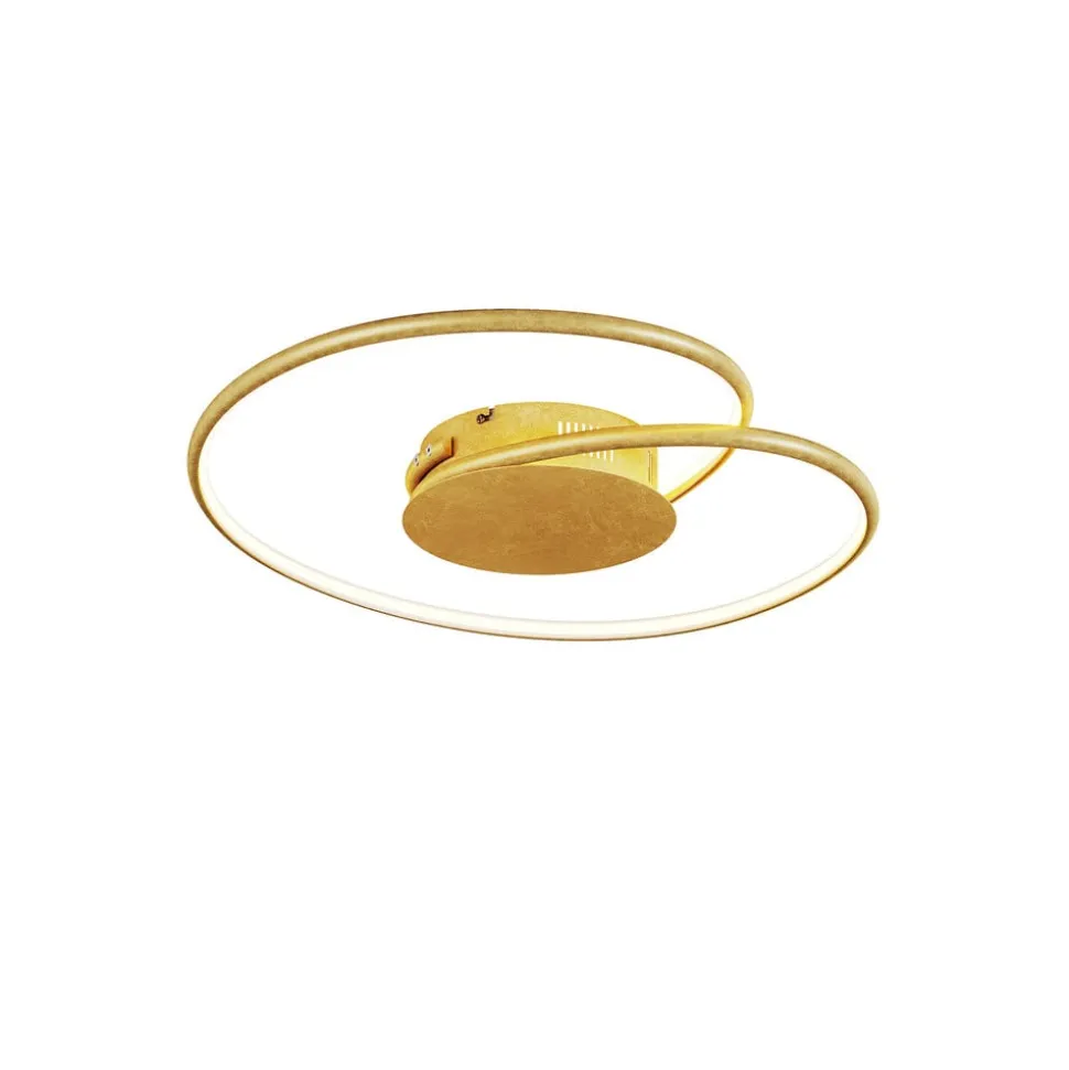 Lindby LED-loftlampe Joline, Ø 45 cm, guldfarvet, metal