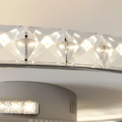 Lindby LED-loftlampe Joline, Ø 45 cm, krystaller, metal