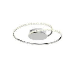 Lindby LED-loftlampe Joline, Ø 45 cm, krystaller, metal