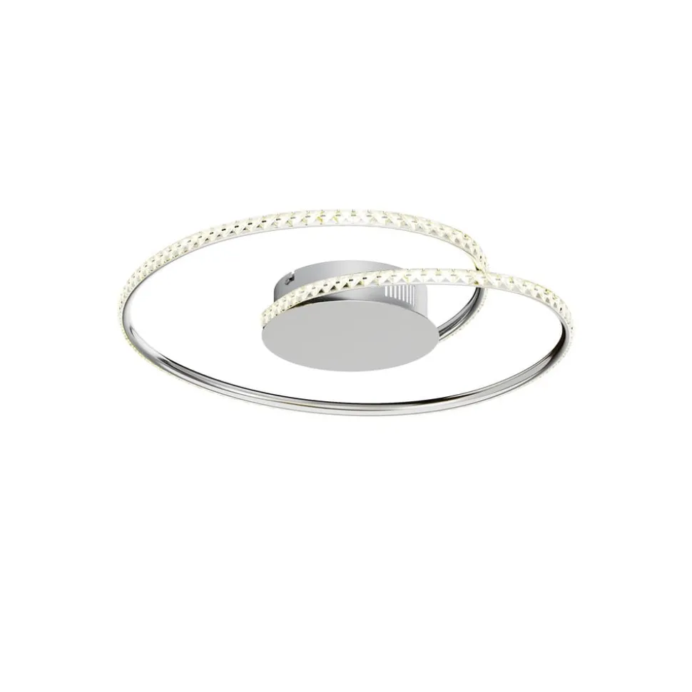 Lindby LED-loftlampe Joline, Ø 45 cm, krystaller, metal