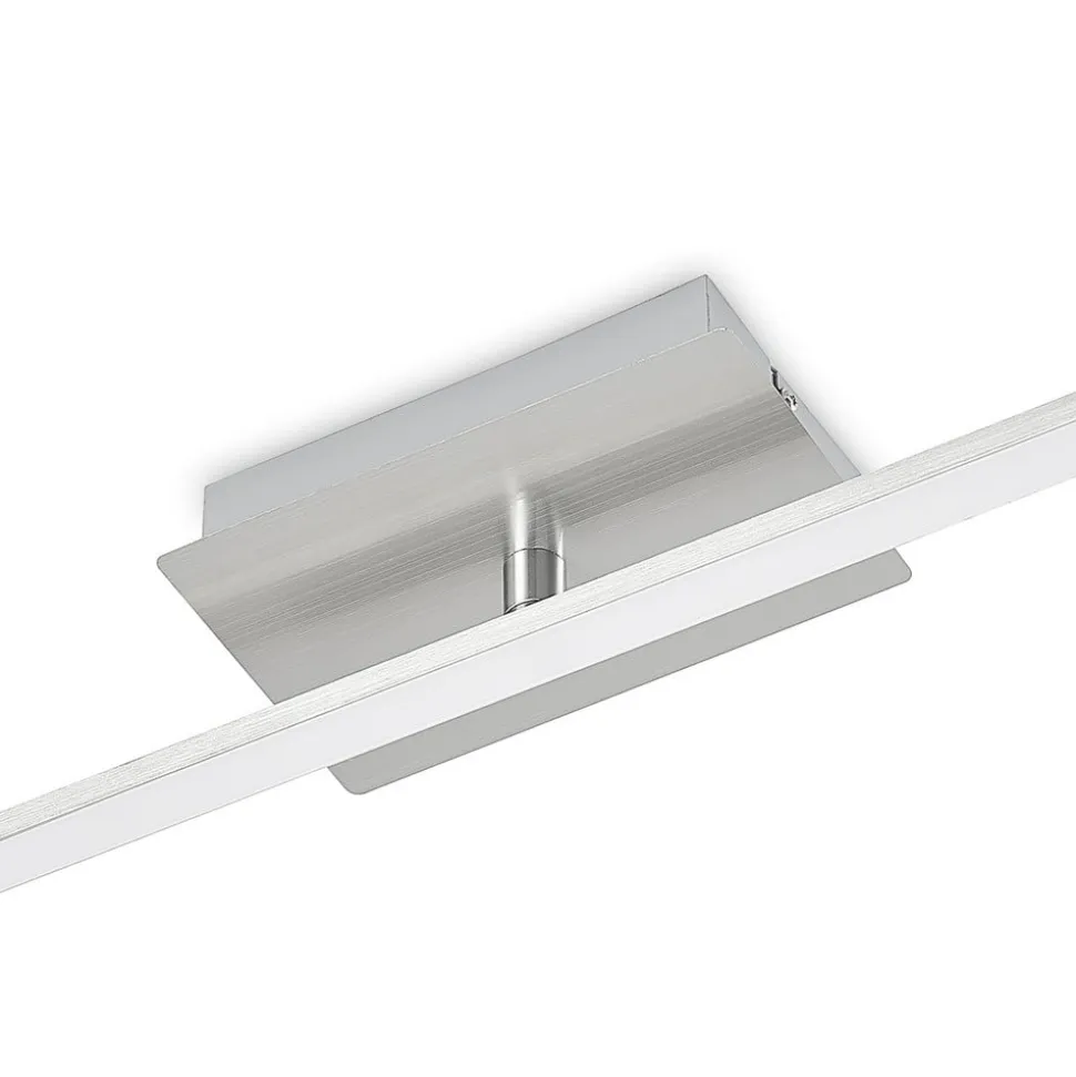Lindby LED-loftlampe Kerem, 345 cm, nikkelfarvet, metal