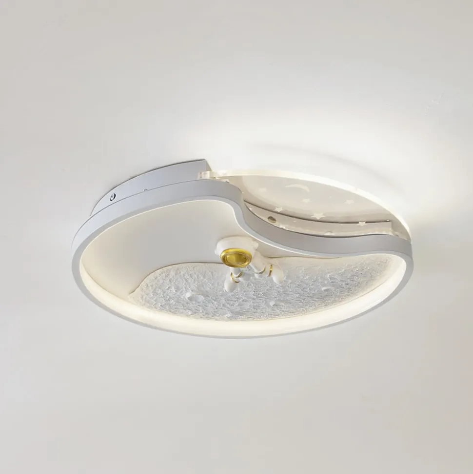 Lindby LED-loftlampe Kosmo, 40 cm, hvid, metal, moon