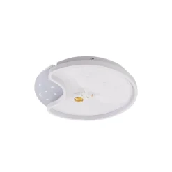 Lindby LED-loftlampe Kosmo, 40 cm, hvid, metal, moon