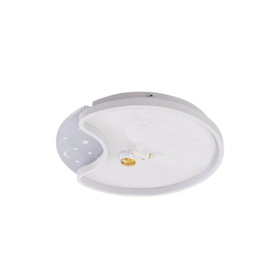 Lindby LED-loftlampe Kosmo, 40 cm, hvid, metal, moon