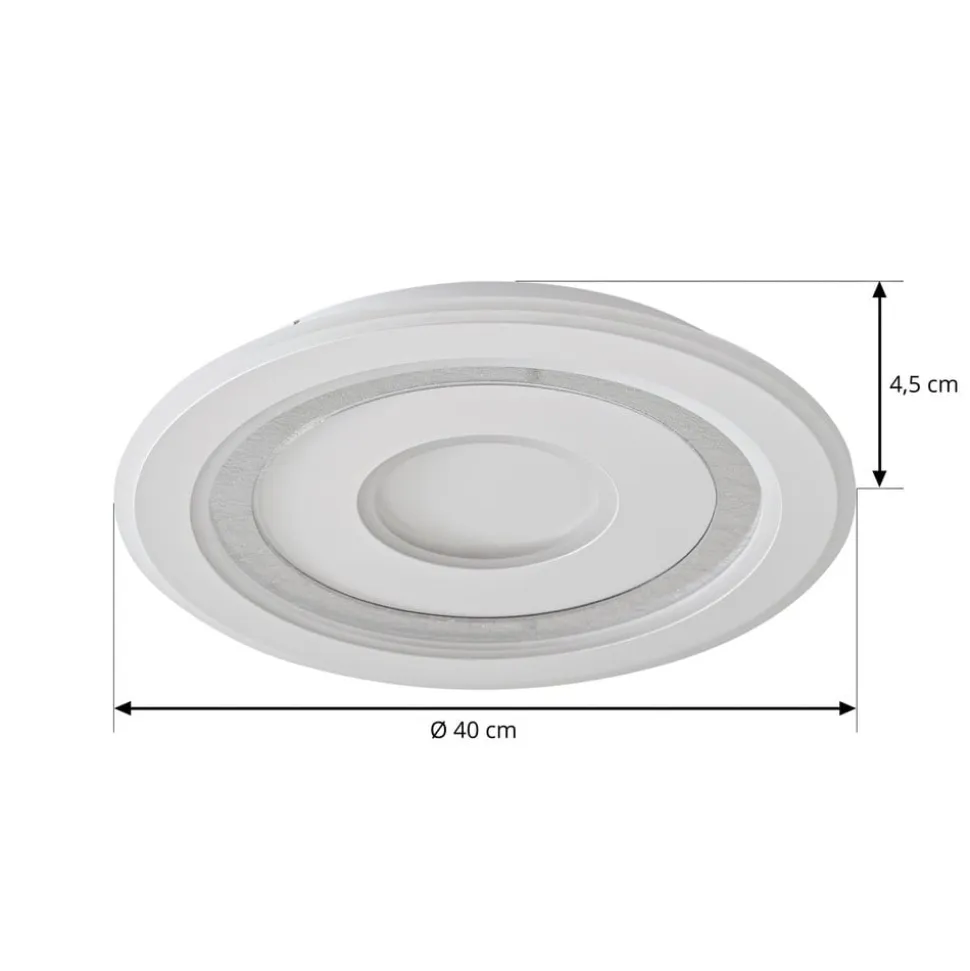 Lindby LED-loftlampe Lorvik, Ø 40 cm, hvid, CCT, dæmpbar