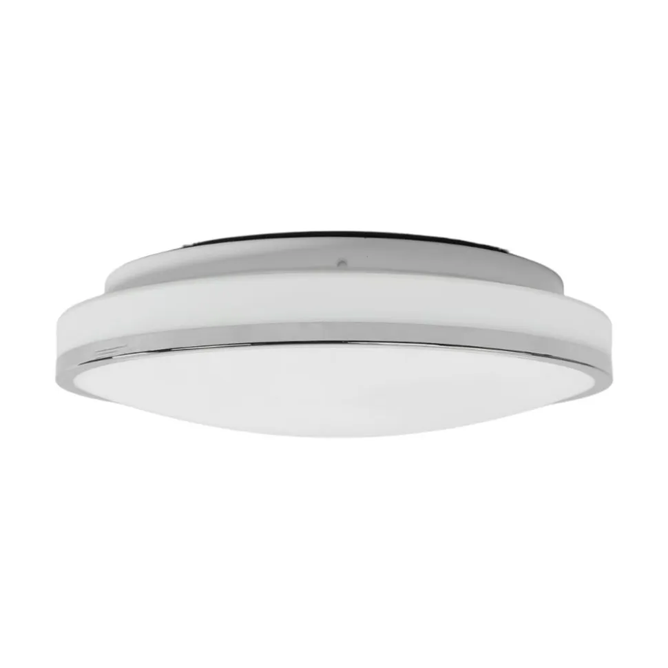 Lindby LED-loftlampe Lyss, Ø 34 cm, kromfarvet, IP44