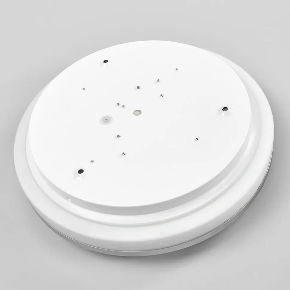 Lindby LED-loftlampe Lyss, Ø 34 cm, kromfarvet, IP44