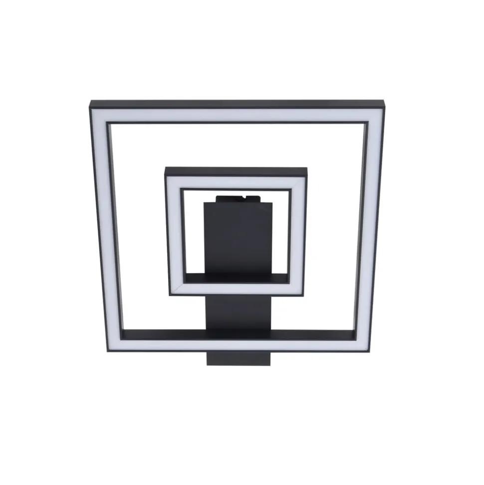 Lindby LED-loftlampe Madamo, sort, 30 cm, 3000K, aluminium