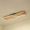 Lindby LED-loftlampe Madero, fyrretræ, 90 cm x 20 cm