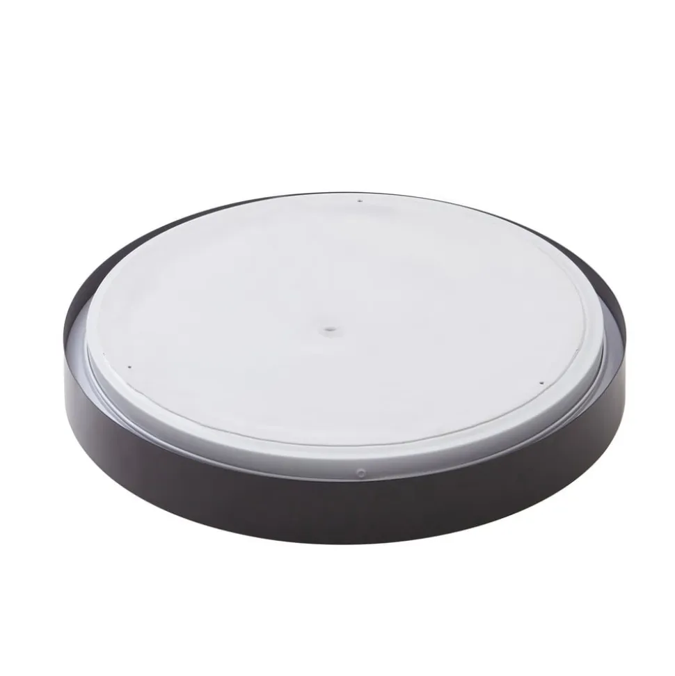Lindby LED-loftlampe Medon, Ø 38 cm, sort, IP44, metal