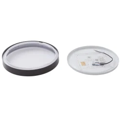 Lindby LED-loftlampe Medon, Ø 38 cm, sort, IP44, metal