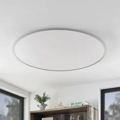 Lindby LED-loftlampe Narima, 4.000 K, Ø 100 cm, sølv