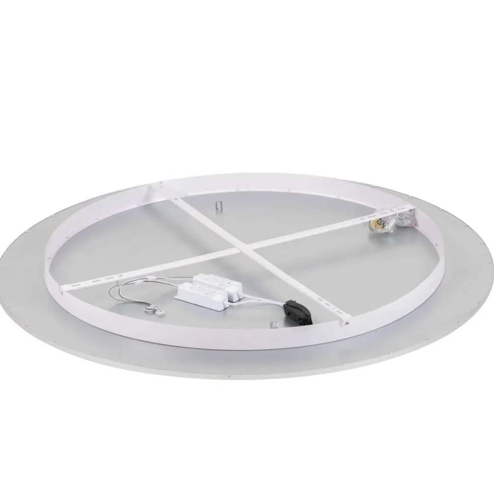 Lindby LED-loftlampe Narima, 4.000 K, Ø 100 cm, sølv