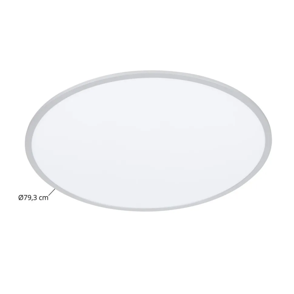 Lindby LED-loftlampe Narima, 4.000 K, Ø 80 cm, sølv
