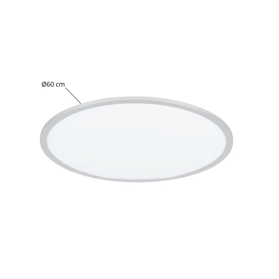 Lindby LED-loftlampe Narima, 4.000 K, Ø 60 cm, sølv