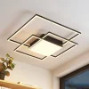 Lindby LED-loftlampe Nelinka, 60 cm, sort, aluminium