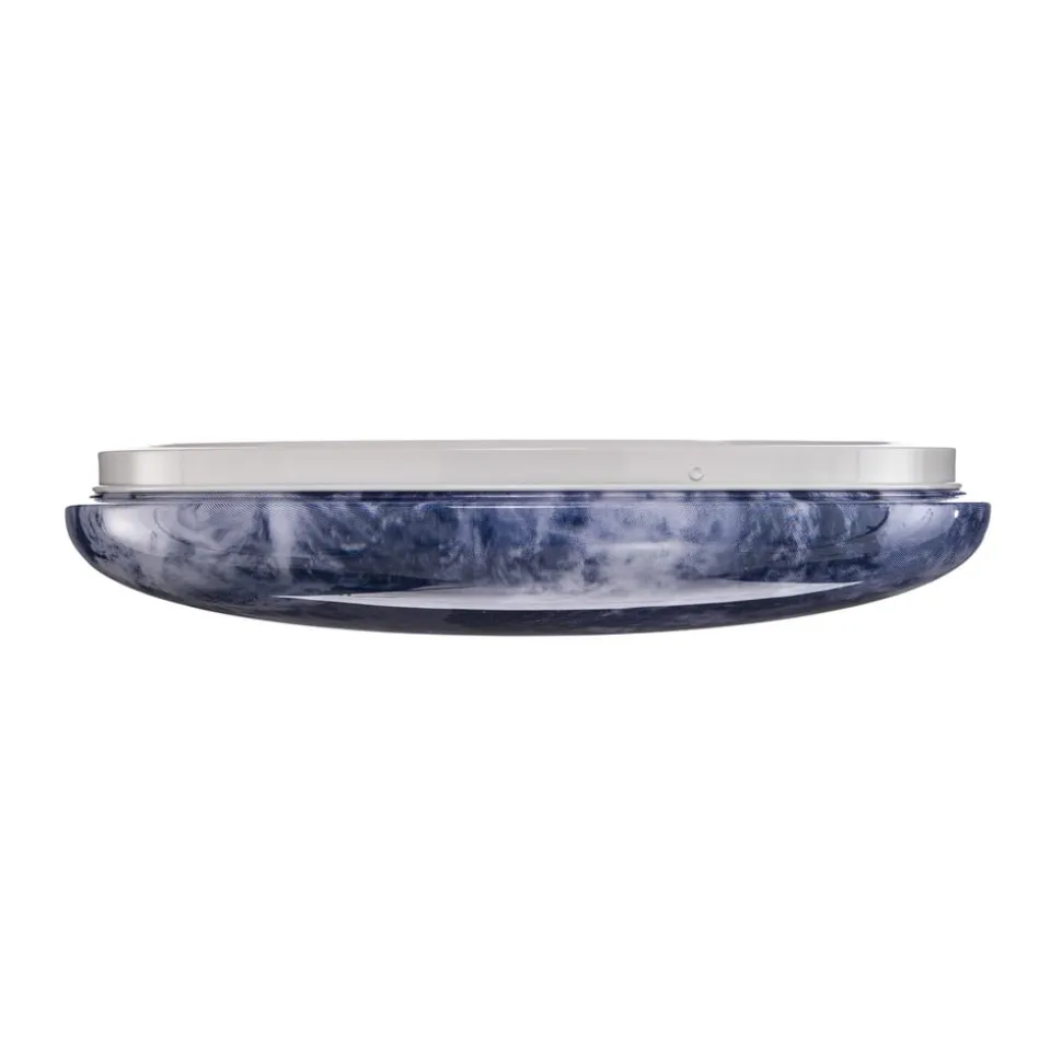 Lindby LED-loftlampe Orbi, 38 cm, blå/hvid, plast