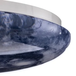 Lindby LED-loftlampe Orbi, 38 cm, blå/hvid, plast