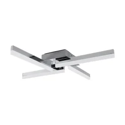Lindby LED-loftlampe Patrik, 59 cm, 4 lyskilder, krom, IP44