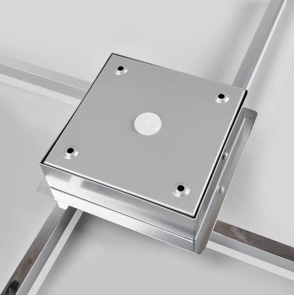 Lindby LED-loftlampe Patrik, 59 cm, 4 lyskilder, krom, IP44
