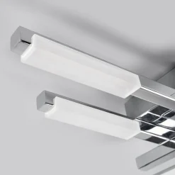 Lindby LED-loftlampe Patrik, 62 cm, 6 lyskilder, krom, IP44