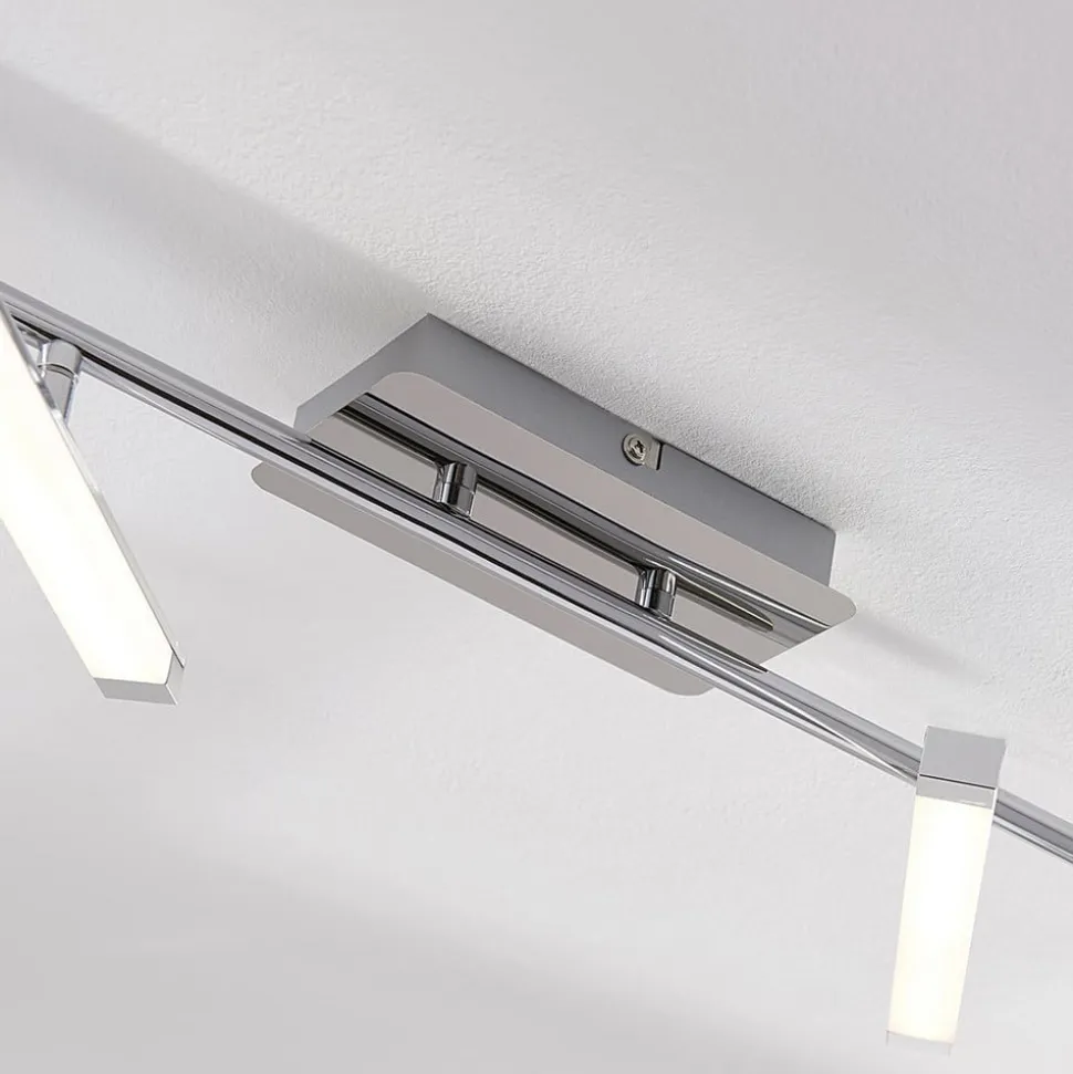 Lindby LED-loftlampe Pilou, 6 lyskilder, dæmpbar, krom