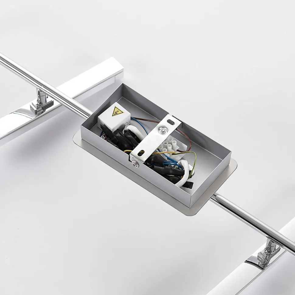 Lindby LED-loftlampe Pilou, 6 lyskilder, dæmpbar, krom