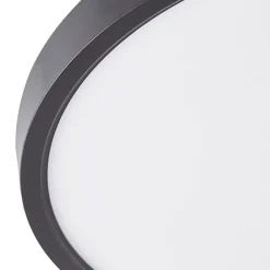 Lindby LED-loftlampe Pravin, Ø 23 cm, CCT, sort