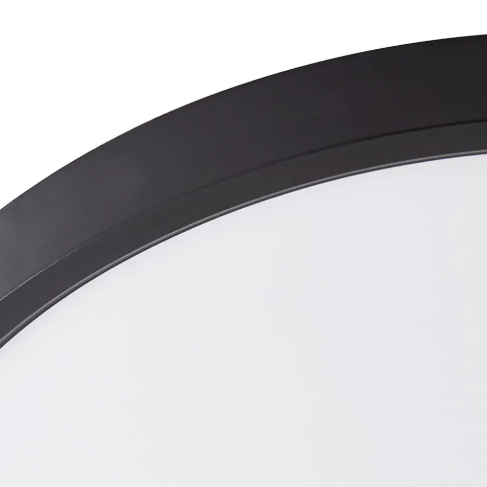 Lindby LED-loftlampe Pravin, Ø 23 cm, CCT, sort